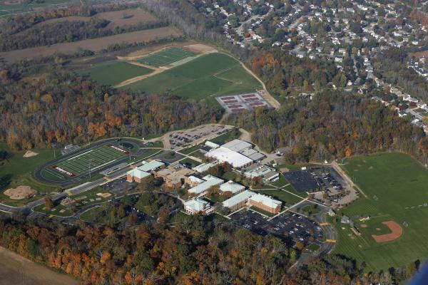 Columbus Academy aerial photo of campus 