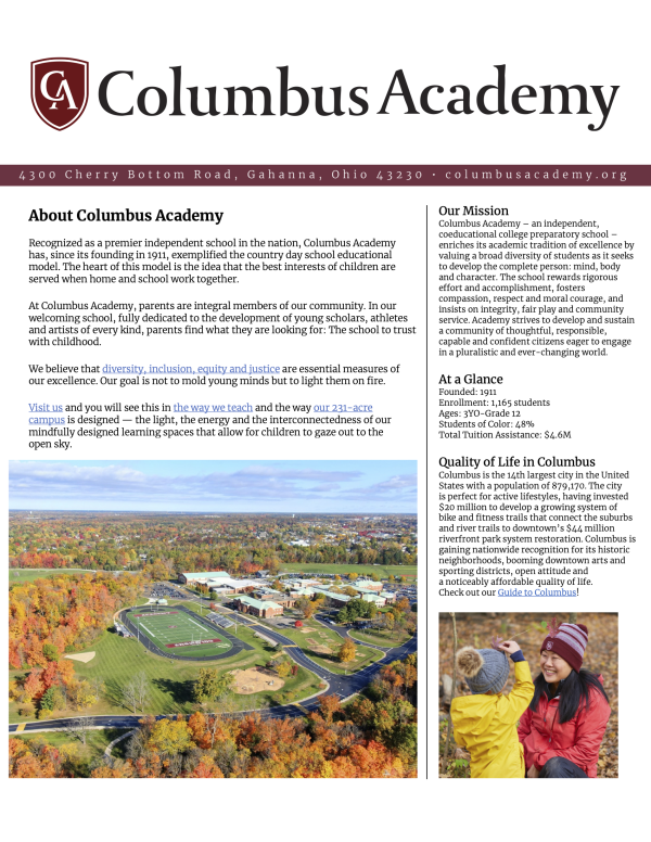 About Columbus Academy