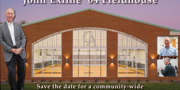 John Exline '64 Fieldhouse graphic