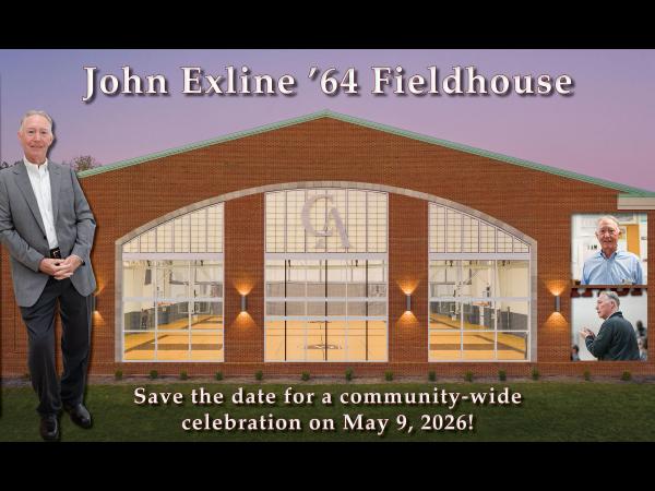 John Exline '64 Fieldhouse graphic
