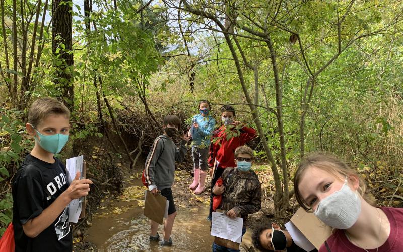 Outdoor class on Fridays at Columbus Academy