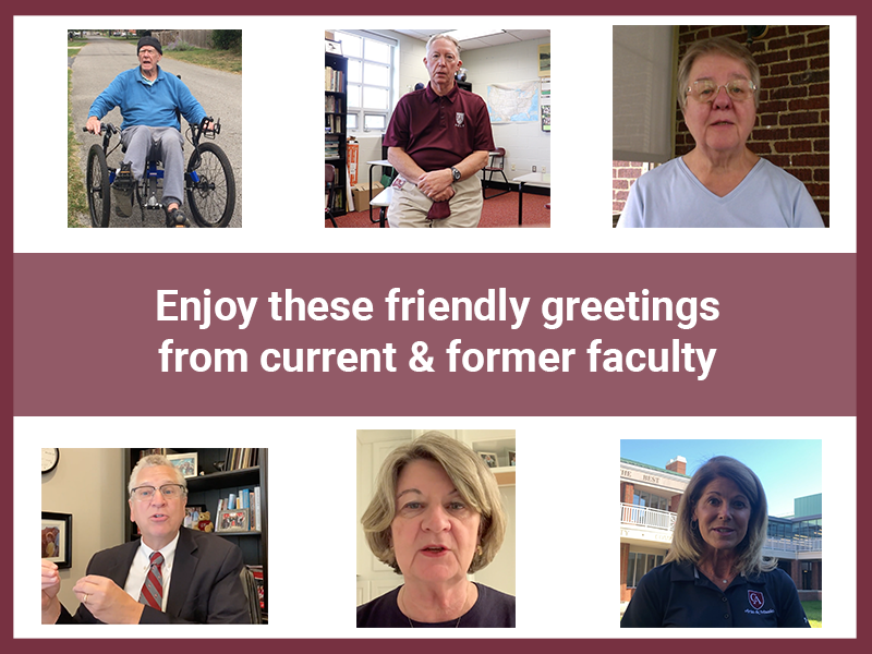 Faculty Greetings to Alumni